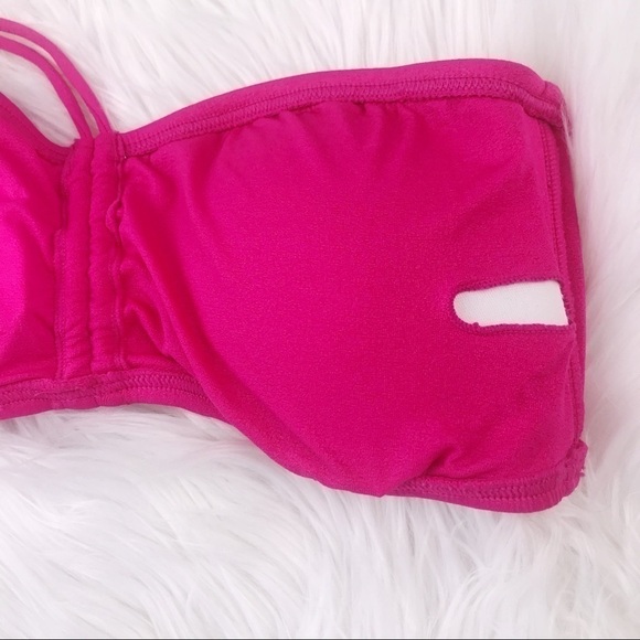 juicy Couture Bandeau Bra Bikini Top Medium Pink - Picture 7 of 8